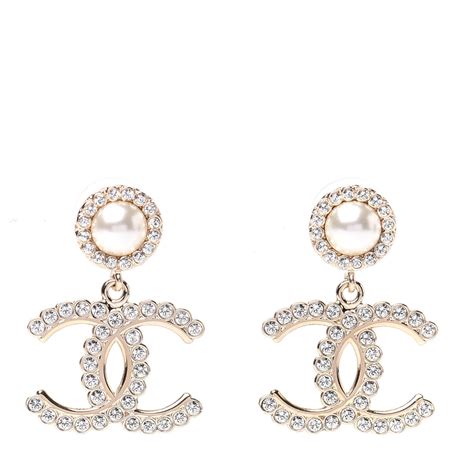 chanel bow pearl earrings|designer Chanel diamond earrings.